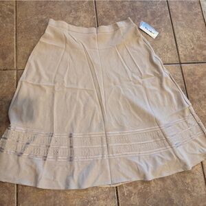 TanJay Light Beige A-Line Knit Skirt